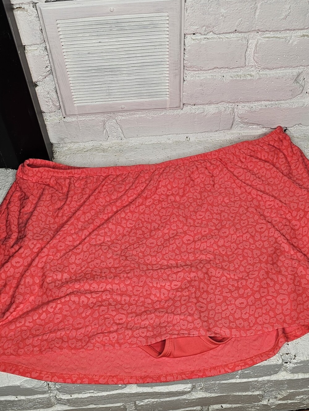 Women’s Pink Leopard-Print Swim Skirt